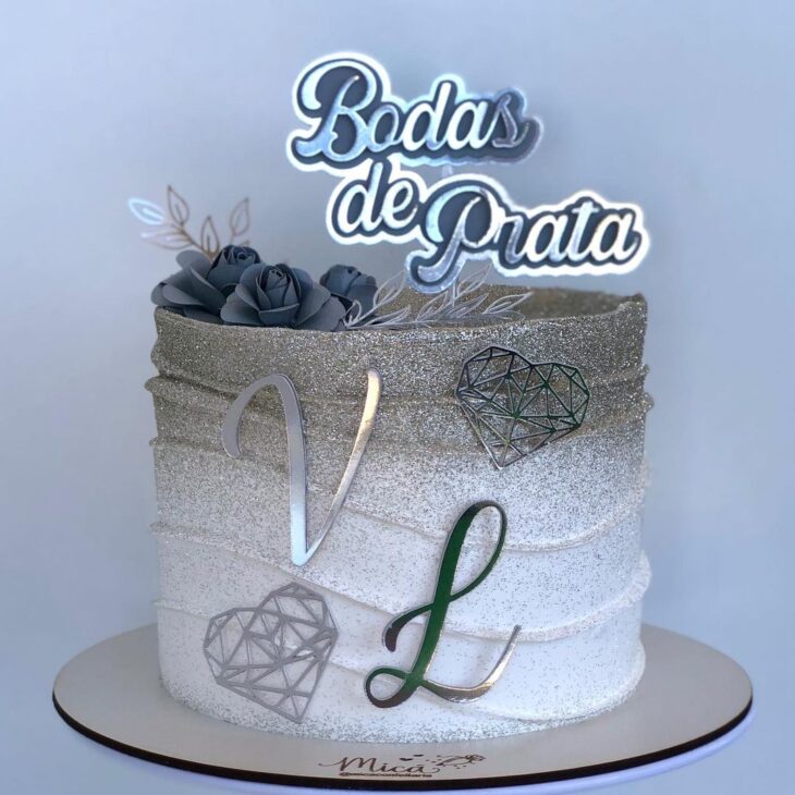 Foto de bolo bodas de prata 5 - 8