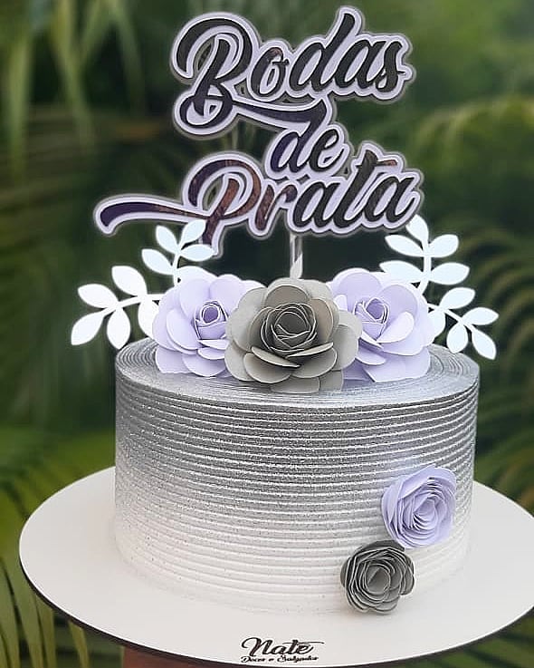 Foto de bolo bodas de prata 55 - 58