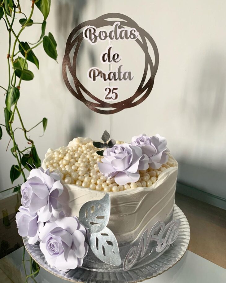 Foto de bolo bodas de prata 66 - 69