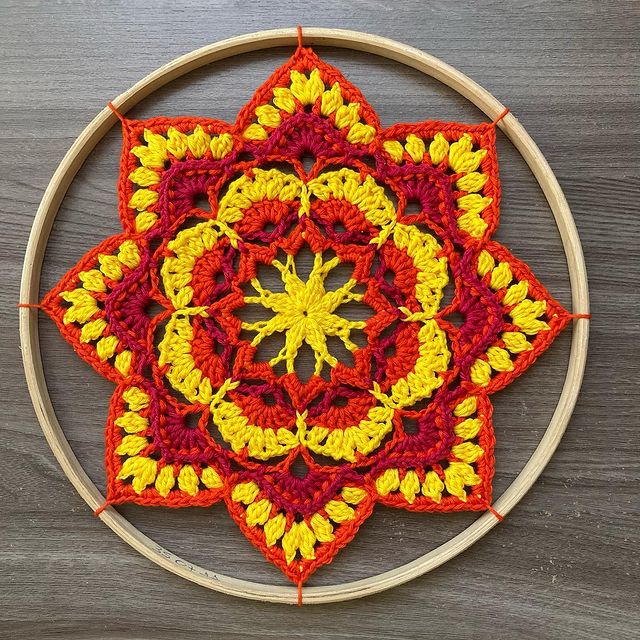 Foto de mandala de croche 10 - 13