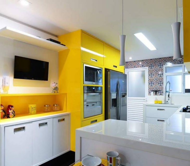 Foto de armario de cozinha amarelo 35 - 37