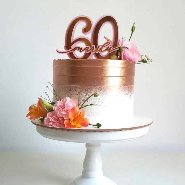 Foto de bolo de 60 anos 13 - 16