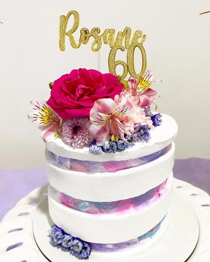 Foto de bolo de 60 anos 18 - 21
