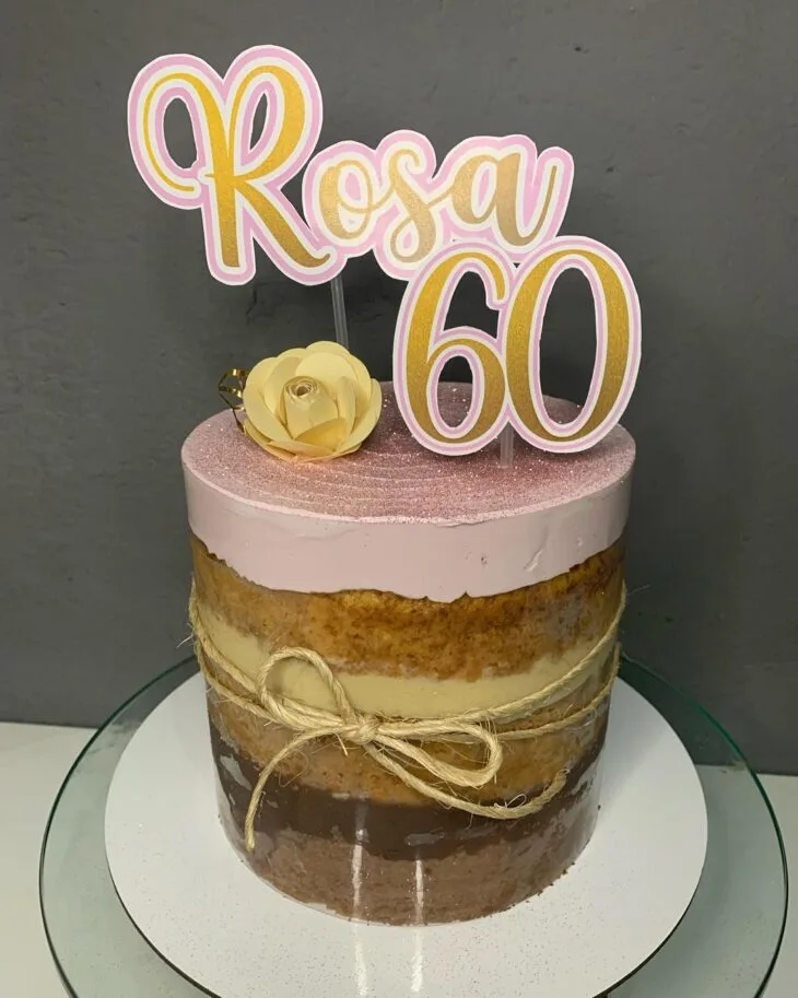 Foto de bolo de 60 anos 21 - 24