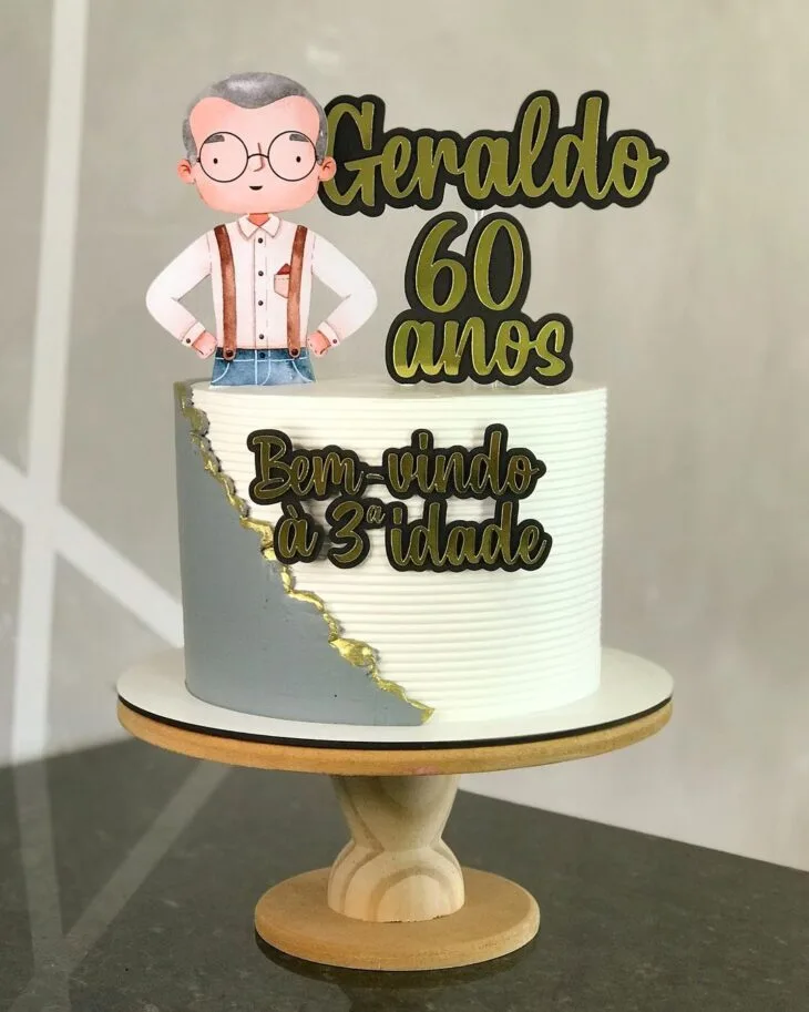 Foto de bolo de 60 anos 33 - 36