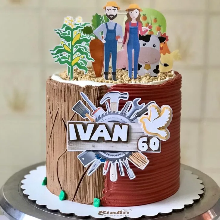 Foto de bolo de 60 anos 35 - 38