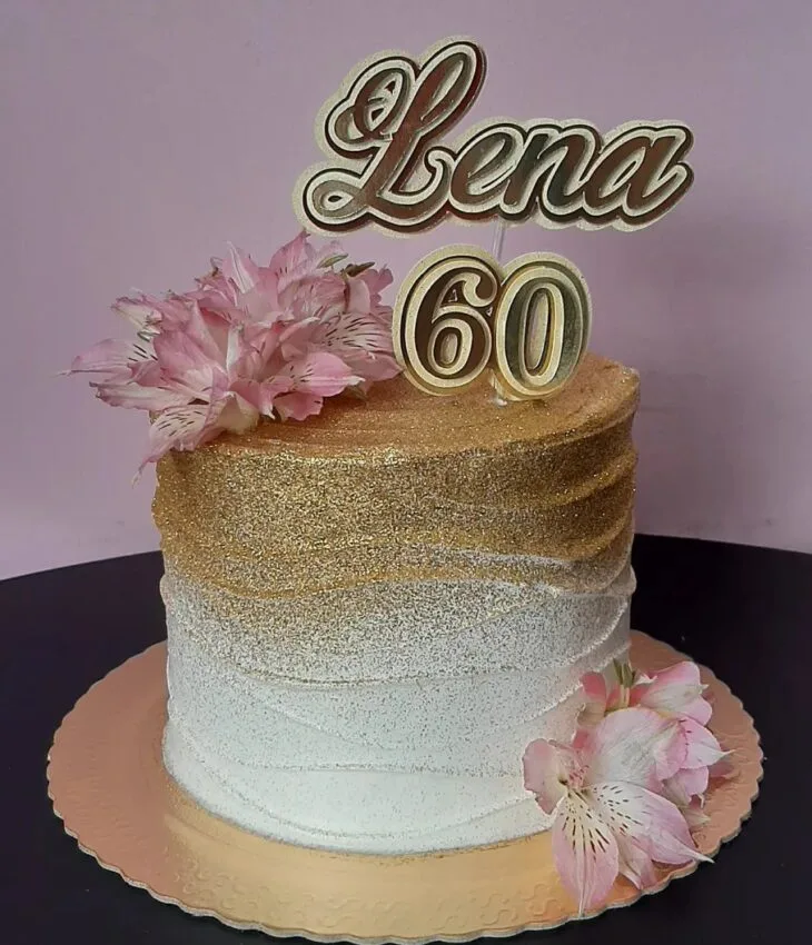 Foto de bolo de 60 anos 45 - 48