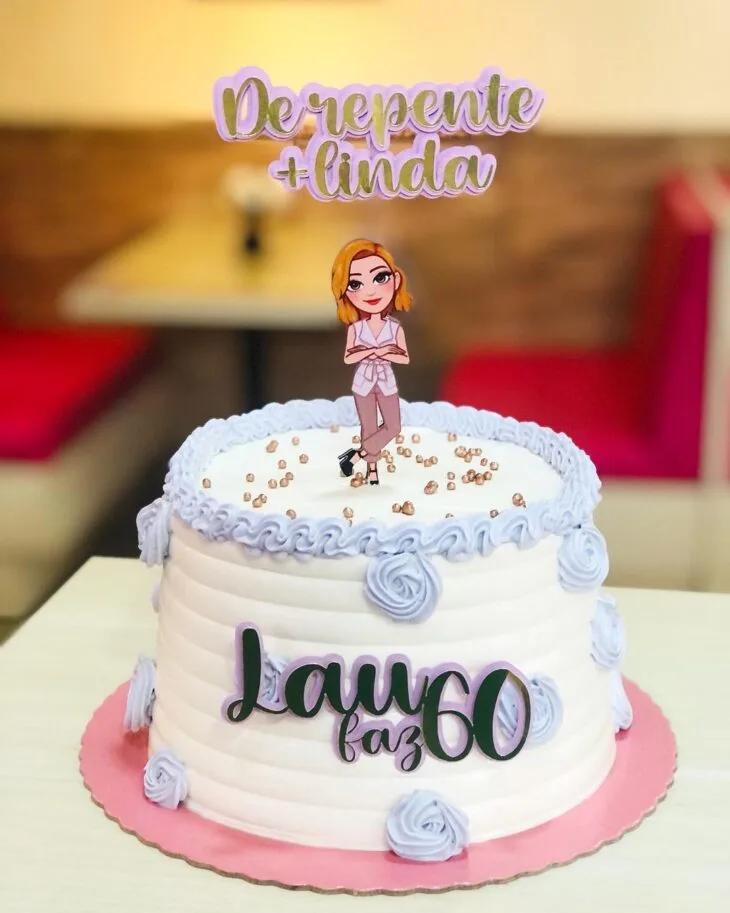 Foto de bolo de 60 anos 55 - 58
