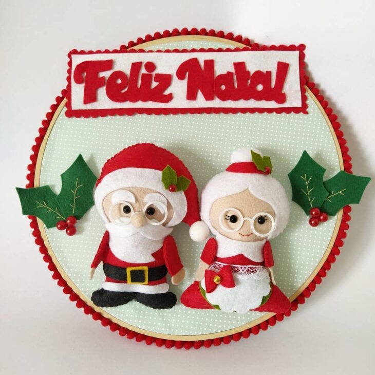 Foto de papai noel de feltro 16 - 19