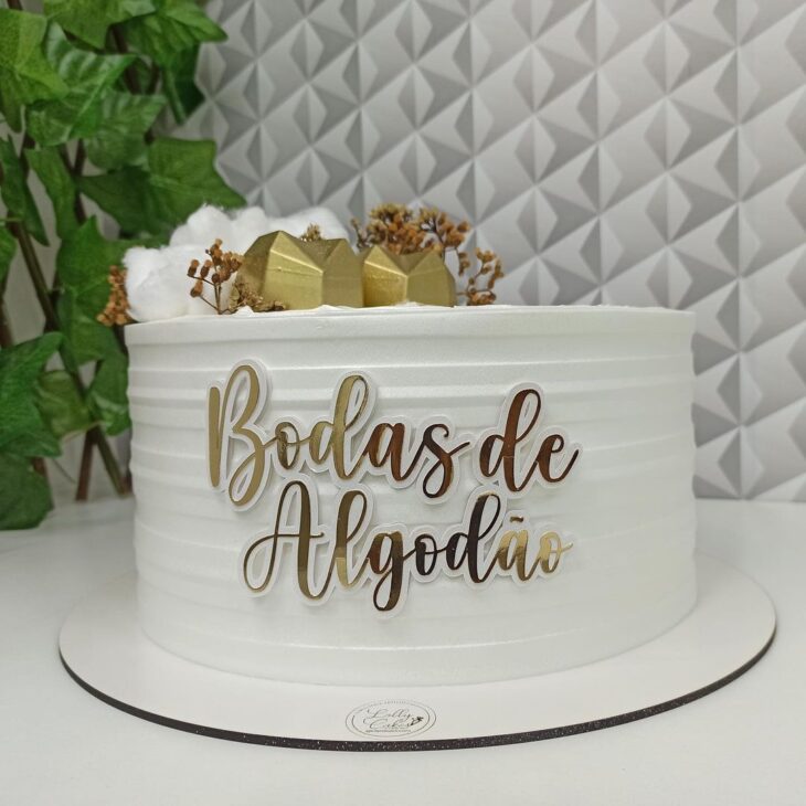 Foto de bolo bodas de algodao 2 - 5