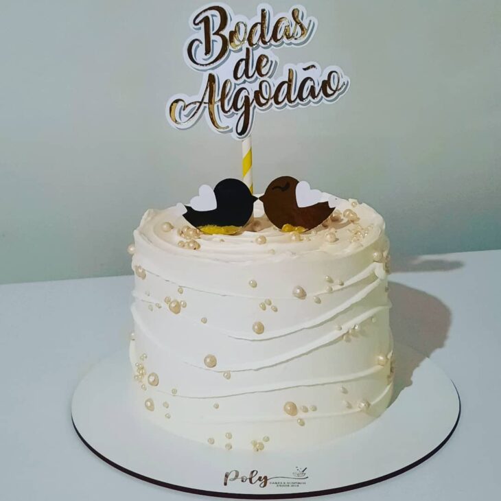 Foto de bolo bodas de algodao 26 - 29