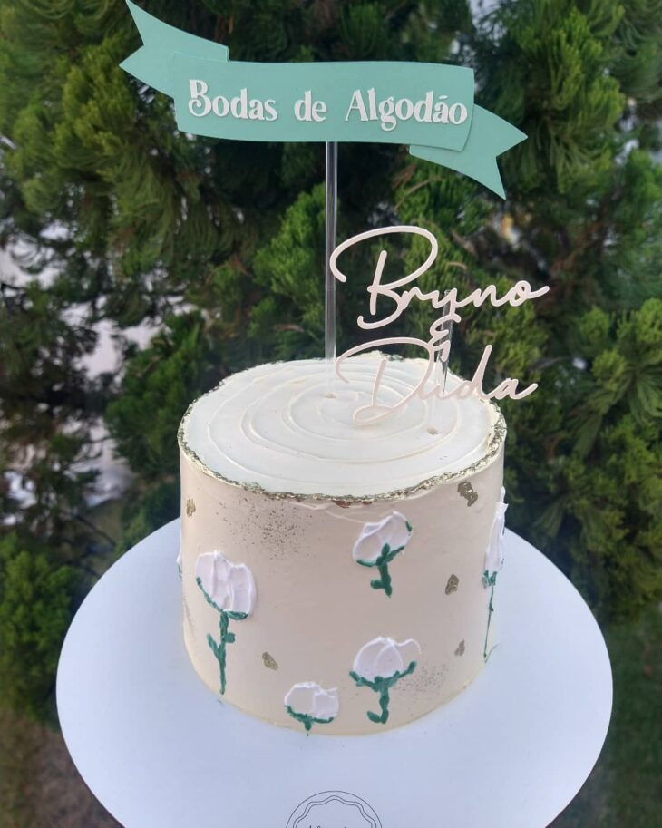 Foto de bolo bodas de algodao 38 - 41