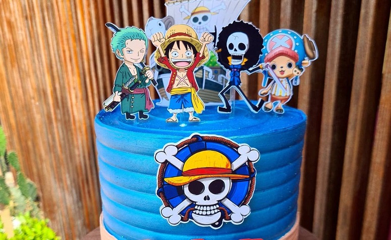 50 fotos de bolo One Piece que são um tesouro para a sua festa