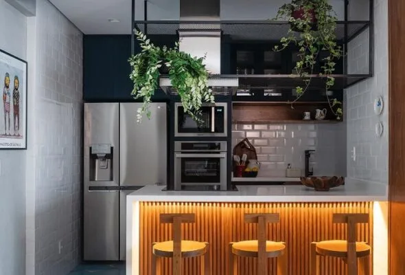 70 ideias de cozinha de apartamento para otimizar seu espaço