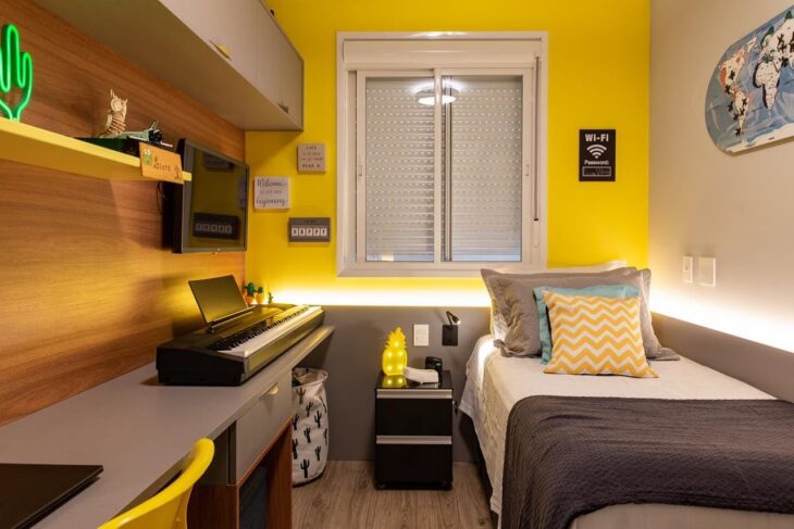 Foto de quarto amarelo 15 - 15