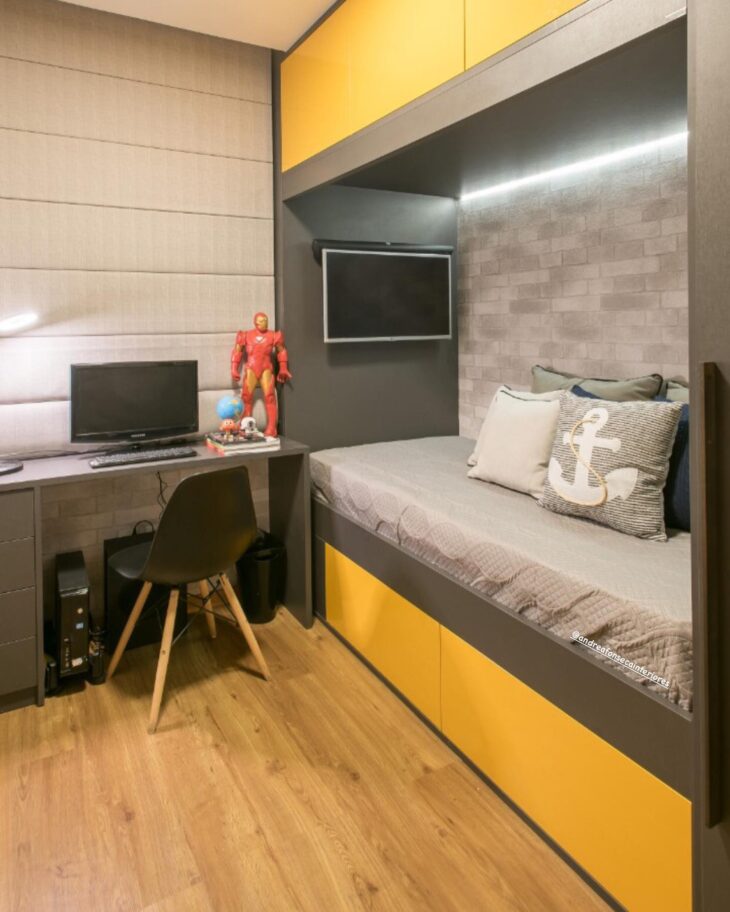 Foto de quarto amarelo 22 - 22