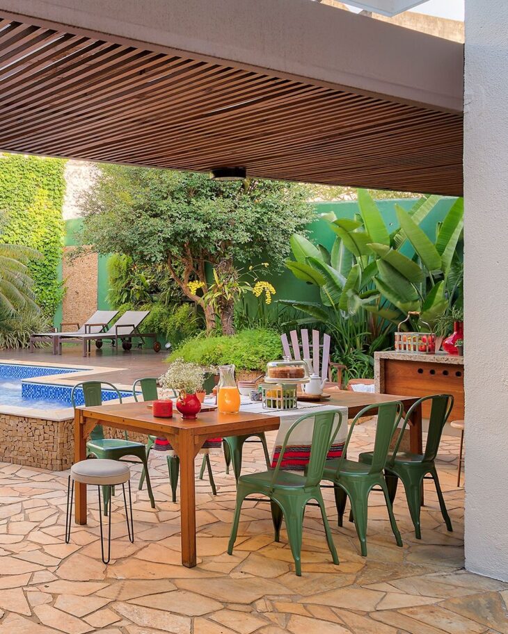 Foto de area gourmet com piscina 65 - 62