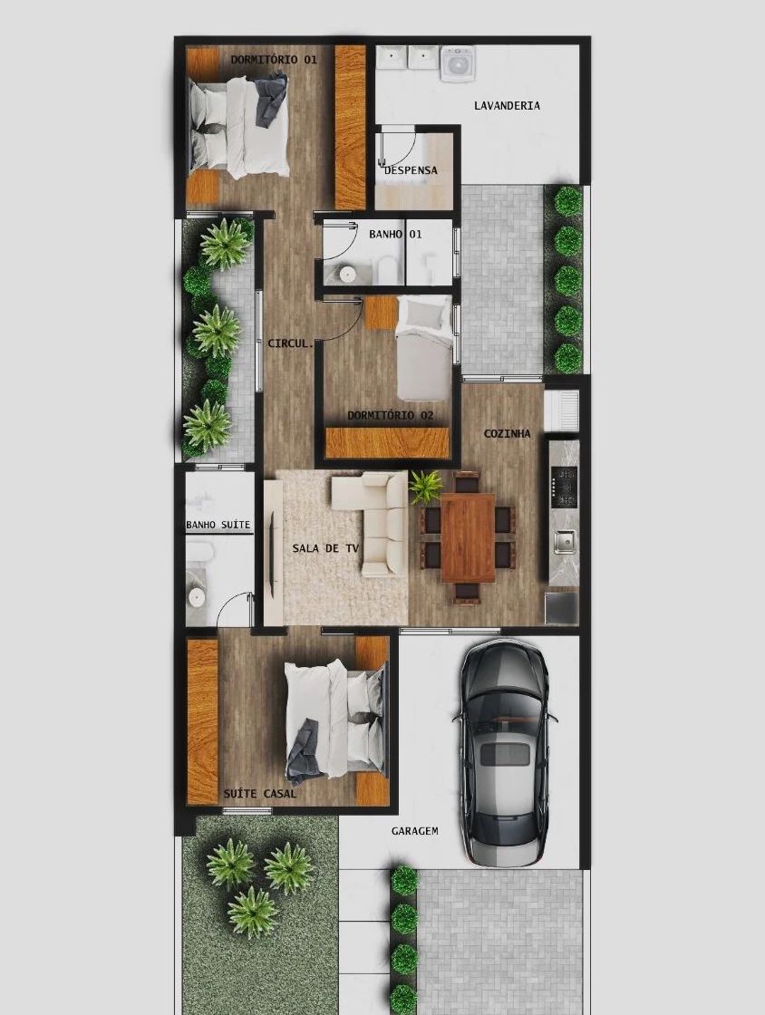 Foto de planta de casa com 3 quartos 09 - 11