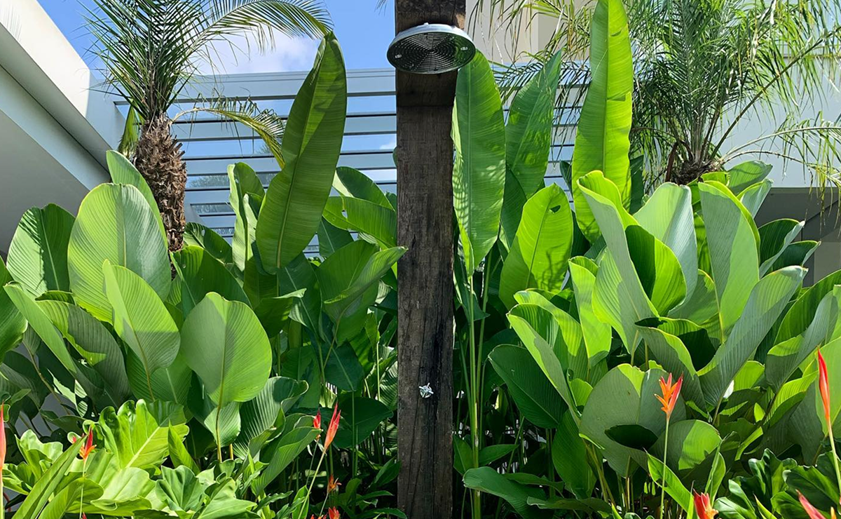 Banho de frescor: como ter uma ducha externa no jardim