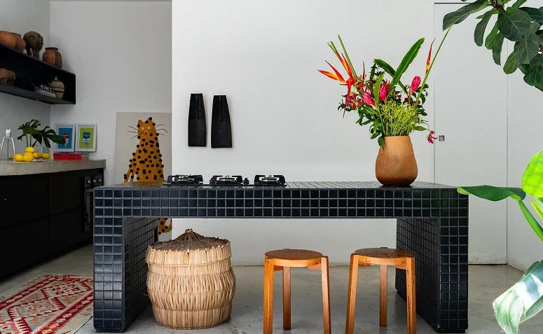 cozinha com decoração criativa em casa 