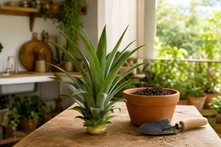 Como plantar a coroa do abacaxi em casa e cuidar até ela enraizar