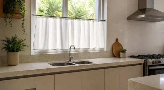 Cortina na cozinha: quando vale usar e quais cuidados ela exige