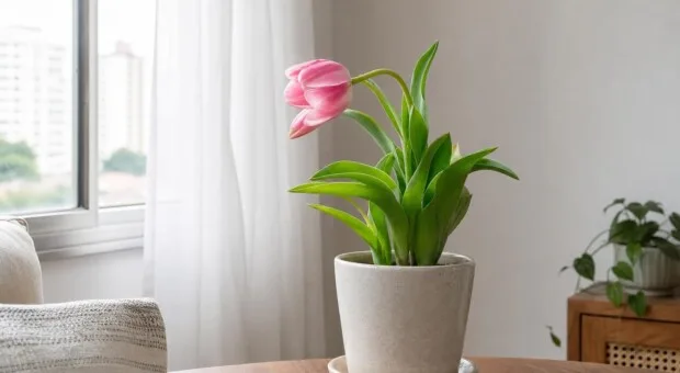 Tulipa murchando em casa? Ajustes de luz, rega e temperatura para a planta