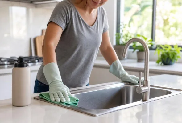 Como desinfetar a pia sem misturar produtos perigosos