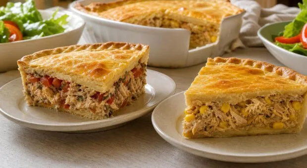 Torta salgada de sardinha ou frango: 2 massas para variar o jantar