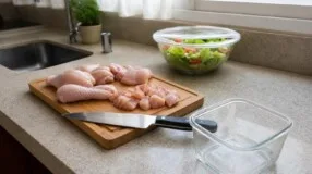 Como evitar contaminação ao preparar frango cru na cozinha
