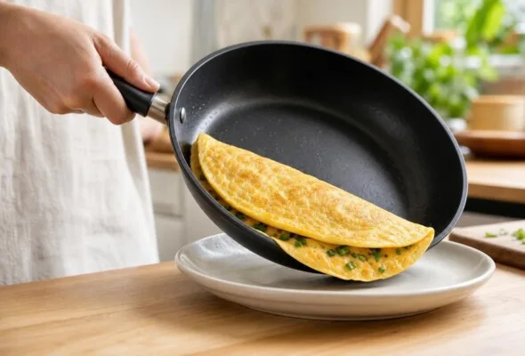Omelete grudando na frigideira? O ajuste simples que solta sem rasgar