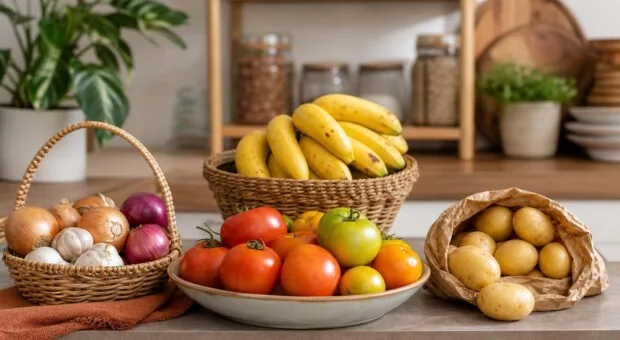 Alimentos que ficam melhores fora da geladeira — e onde guardar