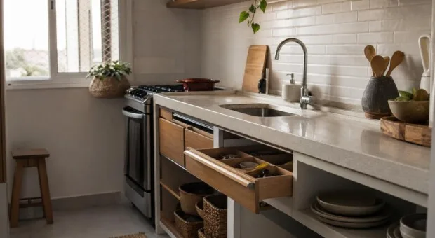 Cozinha pequena: organizadores para liberar bancada, gavetas e armários
