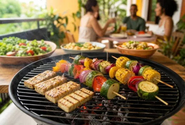Churrasco vegetariano: como calcular a grelha e os acompanhamentos