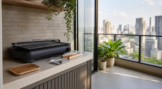 Churrasco em apartamento: regras, ventilação e escolhas para reduzir fumaça