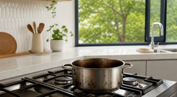 Cheiro de queimado na cozinha: 4 passos para remover resíduos e odores