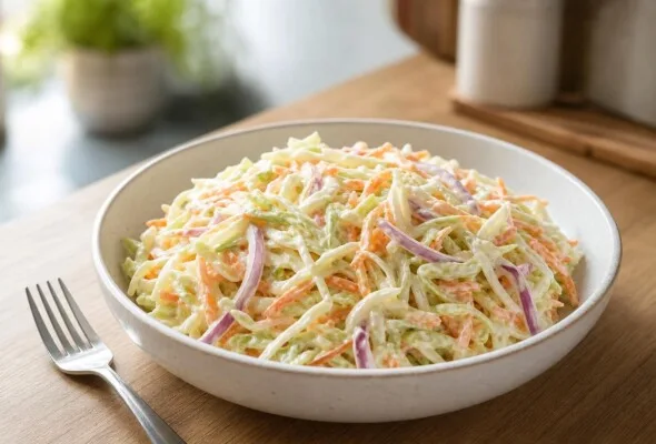 Salada cremosa de repolho: como manter a crocância até servir