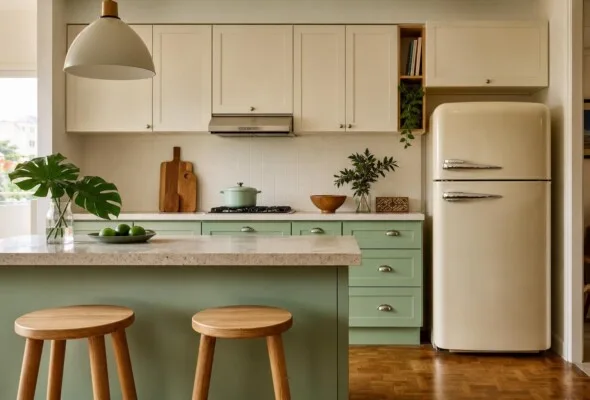 Cozinha retrô: como equilibrar cores e peças sem pesar no ambiente