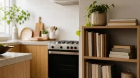 Livros na cozinha: onde colocar sem expor a gordura e a umidade