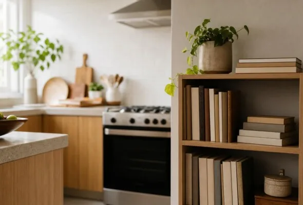 Livros na cozinha: onde colocar sem expor a gordura e a umidade