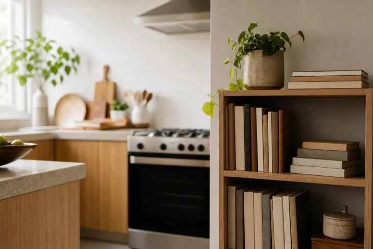 Livros na cozinha: onde colocar sem expor a gordura e a umidade
