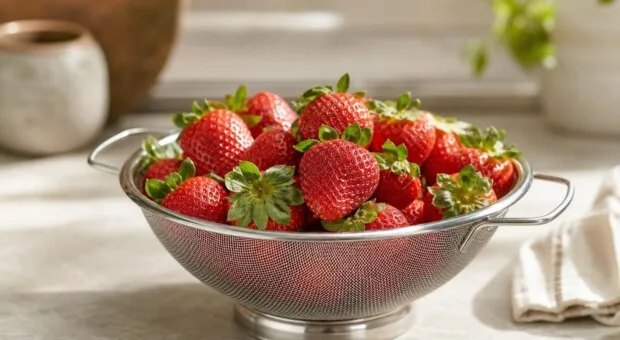 Como higienizar morangos sem machucar a fruta antes de consumir