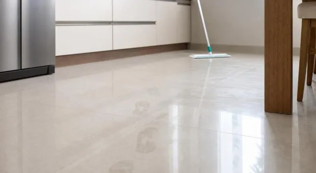 Piso pegajoso depois da faxina? Ajustes na limpeza ajudam a evitar resíduos