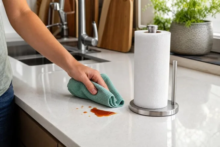 Papel-toalha ou pano: quando usar cada um na limpeza rápida da cozinha