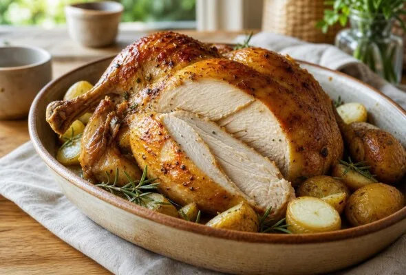 Frango assado suculento: cuidados para o peito não ressecar no forno