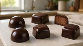 Bombom caseiro brilhante: técnicas para evitar chocolate opaco