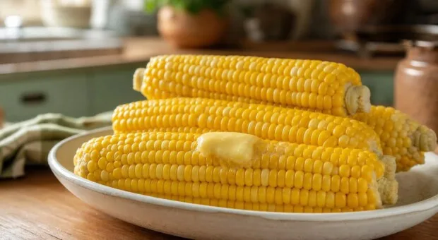 Milho cozido mais doce e macio: o detalhe que muda a água da panela
