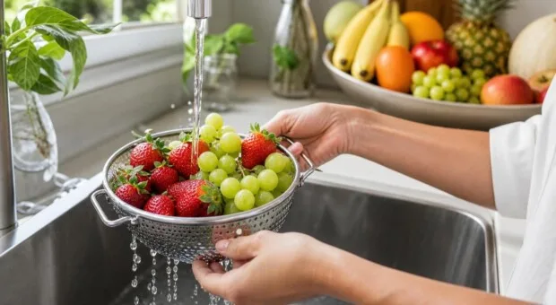 Lavar frutas só com água? Quando a higienização vai além do enxágue