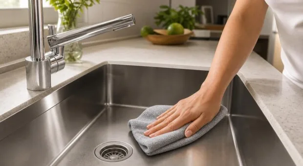 Pia de inox manchada: como limpar sem riscar nem perder o brilho