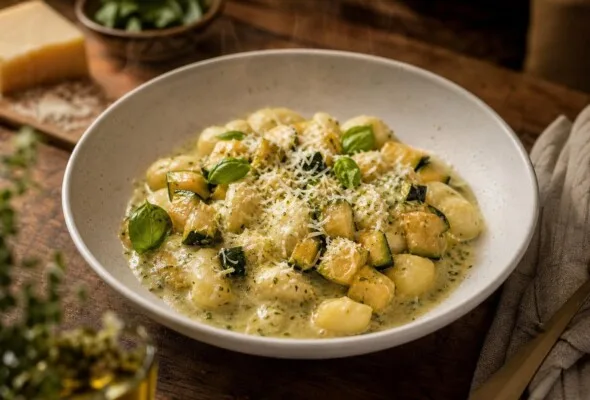 Nhoque de batata com abobrinha: o jantar cremoso para aproveitar os dias frios
